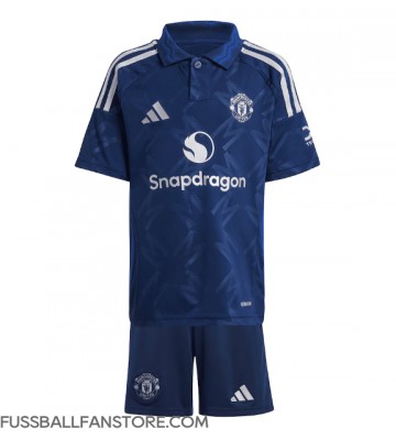 Manchester United Replik Auswärtstrikot Kinder 2024-25 Kurzarm (+ Kurze Hosen)